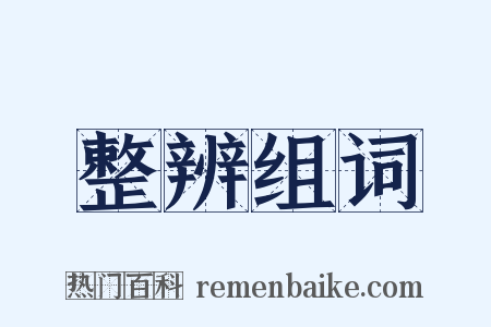 整辨组词是什么意思的图片
